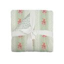 Bella Stripe Sage Baby Blanket
