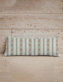 Bella Stripe Sage Quilted Oblong 14" x33" Pillow