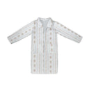 Bella Stripe White Quilted Duster