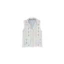 Bella Stripe White Quilted Ruby Vest