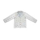 Bella Stripe White Quilted Snap Jacket