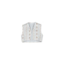 Bella Stripe White Quilted Tara Vest