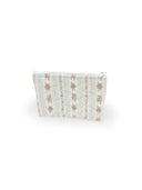 Bella Stripe White Quilted Makeup Bag