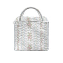Bella Stripe White Quilted Handbag