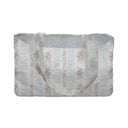 Bella Stripe White Quilted Tote