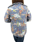Birdie Chambray Quilted Snap Jacket