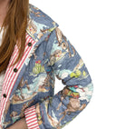 Birdie Chambray Quilted Snap Jacket