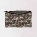 Birdie Charcoal Quilted Makeup Bag