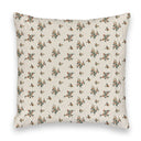Floral patterned pillow on a white background