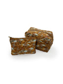 Birdie Gold Quilted Makeup Bag