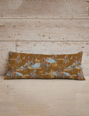 Birdie Gold Quilted Oblong 14" x33" Pillow