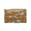 Birdie Gold Quilted Makeup Bag