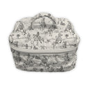 Birdie Linen / Black Quilted Travel Case