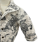 Birdie Linen/Black Youth Quilted Snap Jacket
