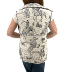 Birdie Linen/Black Quilted Ruby Vest
