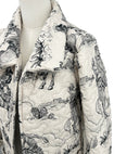 Birdie Linen / Black Quilted Duster