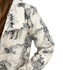 Birdie Linen / Black Quilted Duster