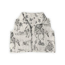 Aledo Toile Linen / Black Quilted Cate Vest