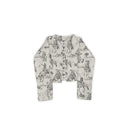 Aledo Toile Linen / Black Cropped Quilted Jacket