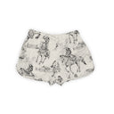 Birdie Linen / Black Quilted Scallop Shorts *Web Exclusive*