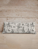 Birdie Linen / Black Oblong 14"x33" Pillow