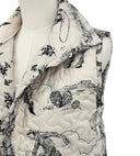 Birdie Linen/Black Quilted Ruby Vest