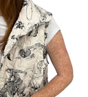 Birdie Linen/Black Quilted Ruby Vest