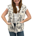 Birdie Linen/Black Quilted Ruby Vest