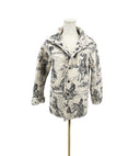 Birdie Linen/Black Quilted Snap Jacket