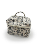 Birdie Linen / Black Quilted Travel Case