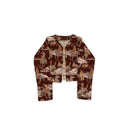 Birdie Maroon Cropped Quilted Jacket