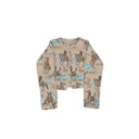 Birdie Pastel Cropped Quilted Jacket
