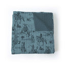 Birdie Teal Baby Blanket