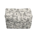 Birdie Linen/Black Makeup Bag