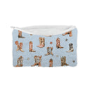 "Blame It All On My Roots" Blue Quilted Makeup Bag