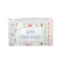 "Bless Your Heart" Sage Quilted Makeup Bag