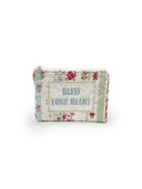 "Bless Your Heart" Sage Quilted Makeup Bag