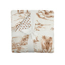 Buffalo Toile Brown Baby Blanket