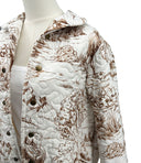 Buffalo Toile Brown Quilted Bomber Jacket *Web Exclusive*