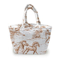 Buffalo Toile Brown Quilted Handbag