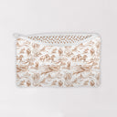 Buffalo Toile Brown Quilted Makeup Bag