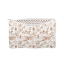 Buffalo Toile Brown Quilted Makeup Bag