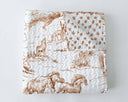 Buffalo Toile Brown Quilt