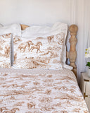 Buffalo Toile Brown Quilt