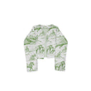 Buffalo Toile Green Cropped Quilted Jacket