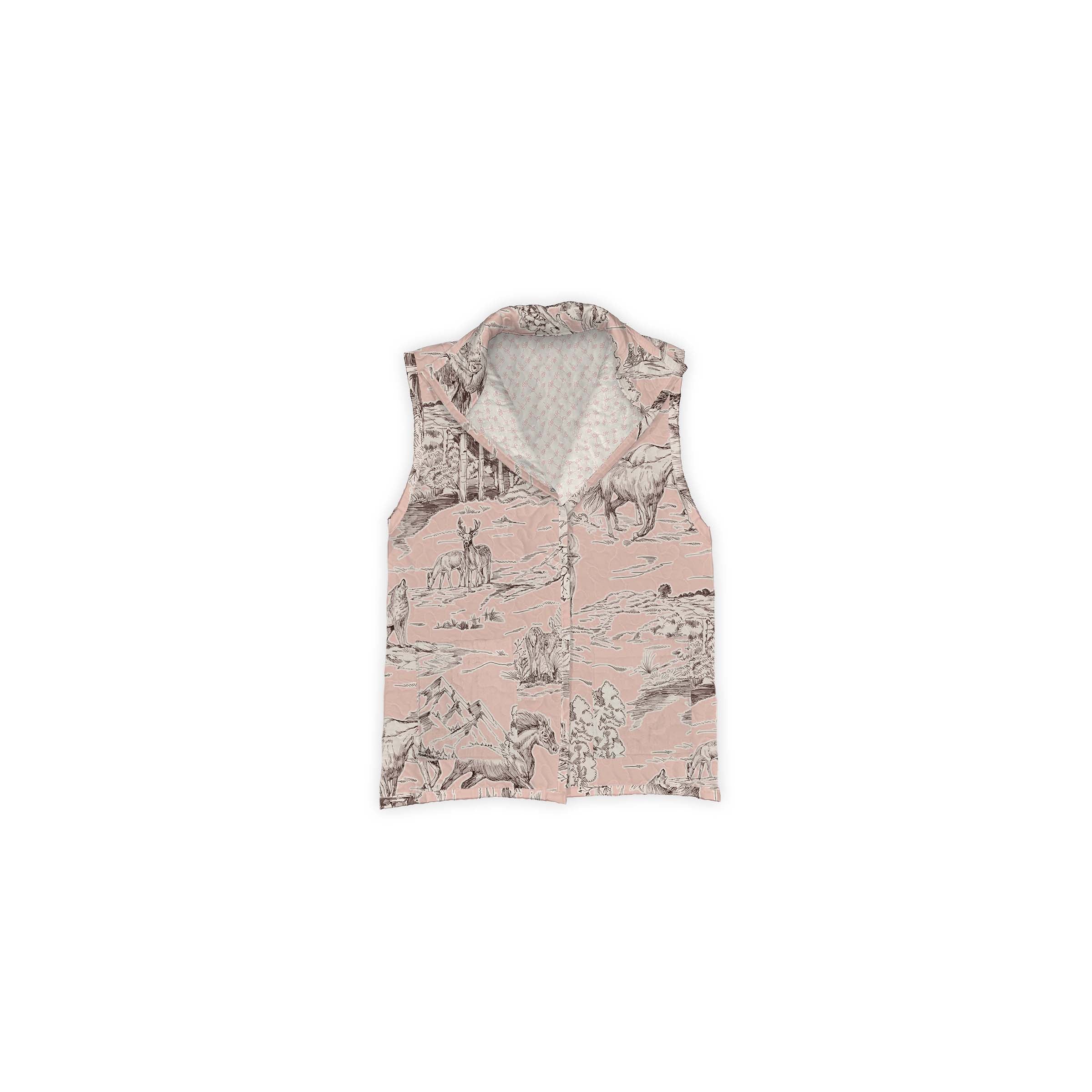 Buffalo Toile Rose Quilted Ruby Vest – Ida Mae Home