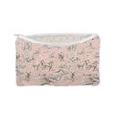 Buffalo Toile Rose Makeup Bag