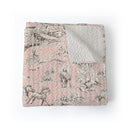 Buffalo Toile Rose Baby Blanket
