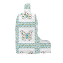 Butterfly Patchwork Turquoise Quilted Boot Bag