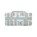 Butterfly Patchwork Turquoise Quilted Weekender Duffle Bag